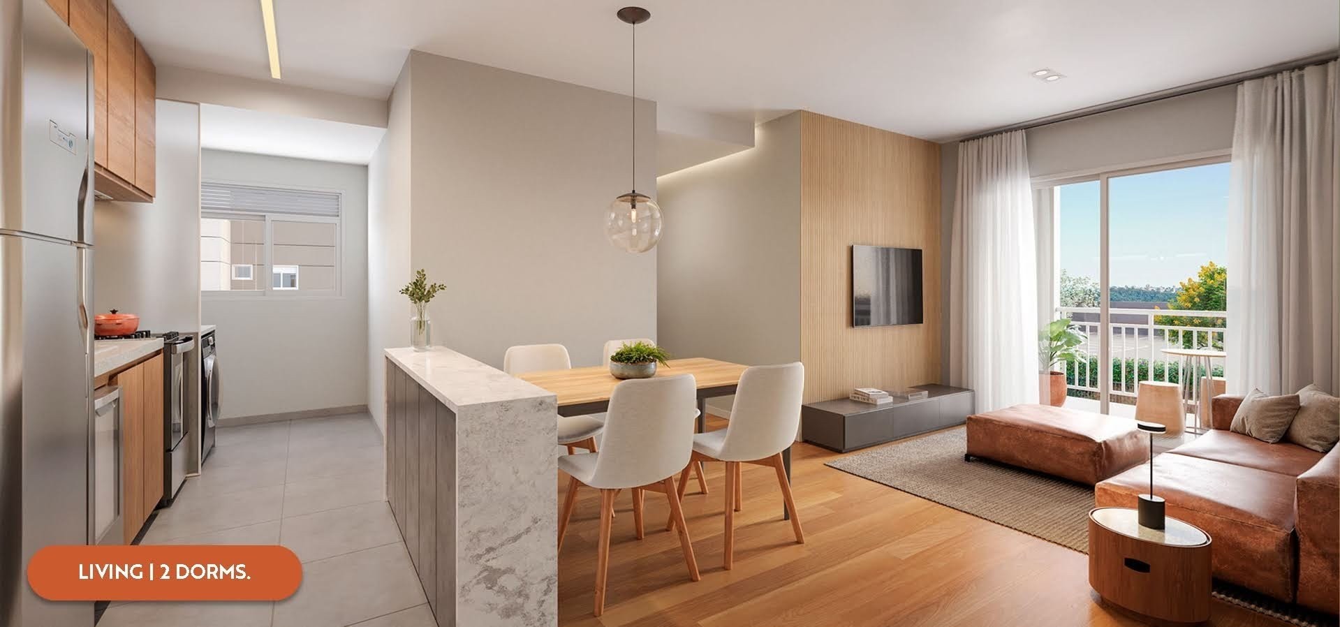 Living - 2 Dormitórios